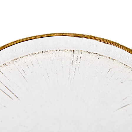 Rexy Yaldızlı Cam Tabak - 16 cm