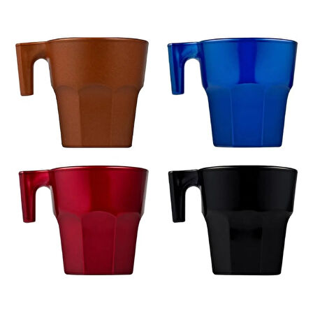 Casablanca 4'lü Metalik Espresso Fincan Seti - 70 ml