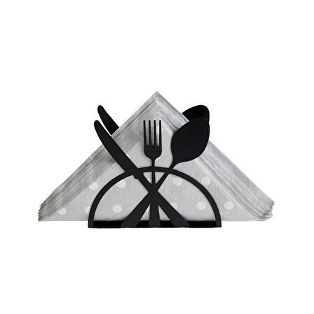 Concept Kitchen Metal Peçetelik - Siyah