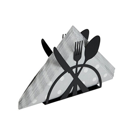 Concept Kitchen Metal Peçetelik - Siyah