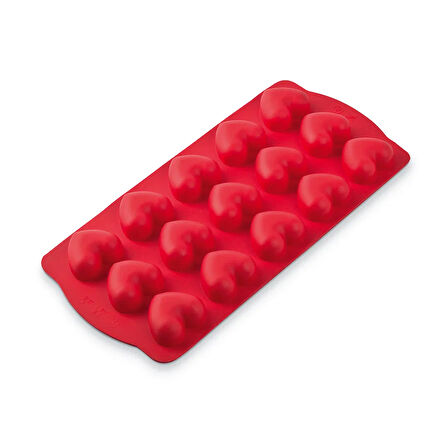 Kalp Buz ve Çikolata Kalıbı - Kırmızı