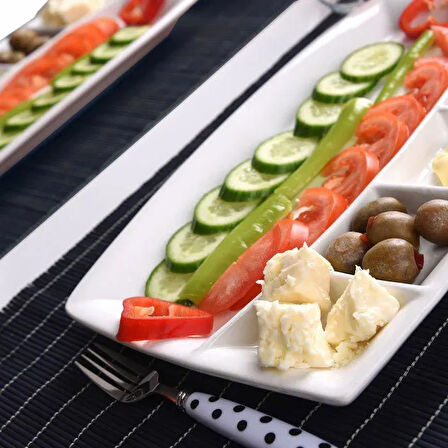 in Kitchen 6 Bölmeli Kahvaltı Tabağı - Beyaz