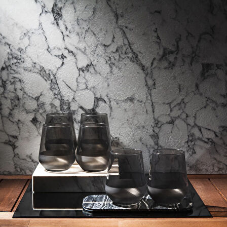 Matte 6'lı Bardak - Füme - 420 ml