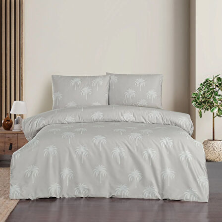 Soft Palmia Çift Kişilik Nevresim Takımı - Bej