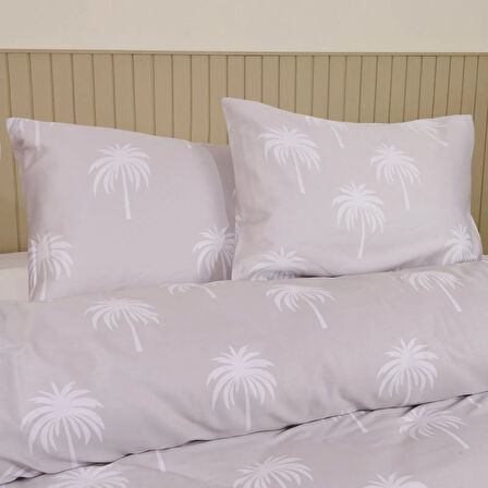 Soft Palmia Çift Kişilik Nevresim Takımı - Bej