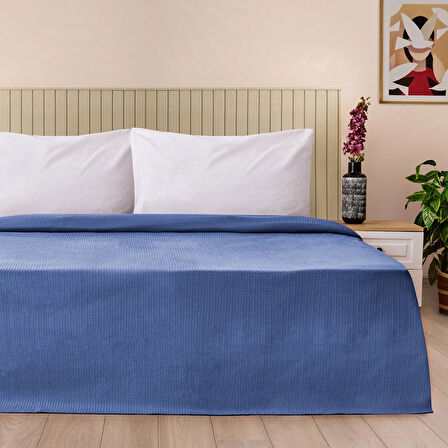 Soft Maris Tek Kişilik Pike - Lacivert - 160x220 cm
