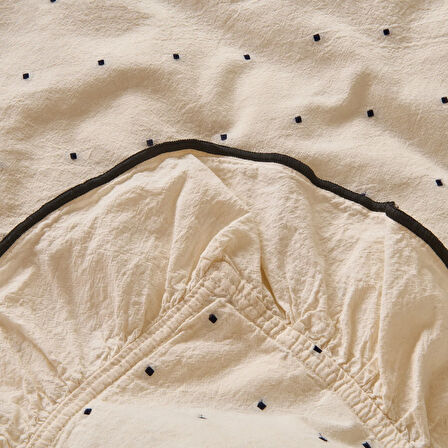 Soft Volute Çift Kişilik Nevresim Takımı - Krem