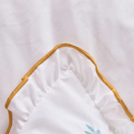 Soft Anthos Çift Kişilik Nevresim Takımı - Beyaz