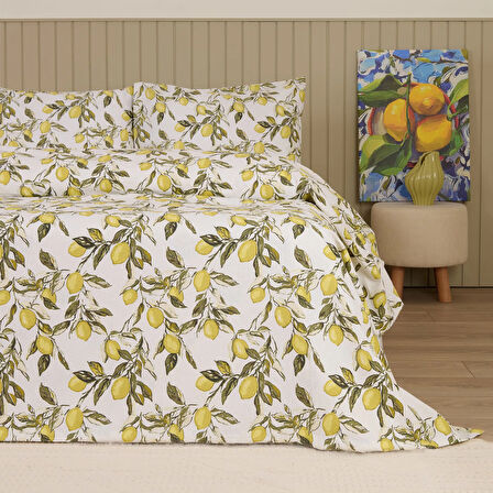 Soft Fresco Tek Kişilik Pike Takımı - Beyaz