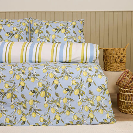 Soft Fresco Tek Kişilik Nevresim Takımı - Mavi