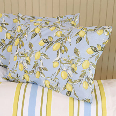 Soft Fresco Çift Kişilik Nevresim Takımı - Mavi