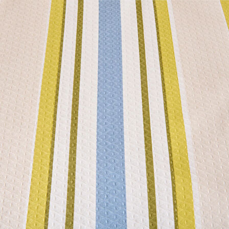 Soft Verano Çift Kişilik Pike Takımı - Bej / Yeşil