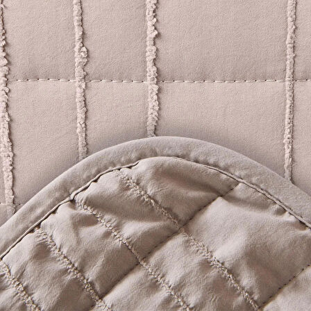 Soft Elit Çift Kişilik Yatak Örtüsü Seti - Bej - 200x230 cm