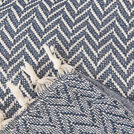Soft Wicker Çift Kişilik Yatak Örtüsü - İndigo - 200x230 cm