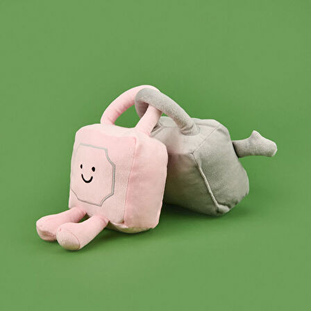 Soft Kilit Figürlü 2'li Yastık - Pembe / Gri