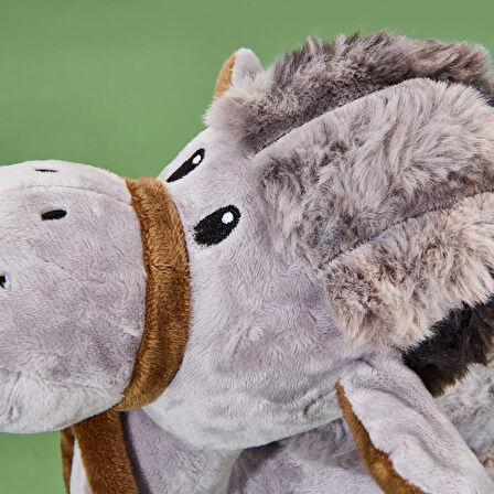 Deve Figürlü Yastık - Gri - 60x40 cm