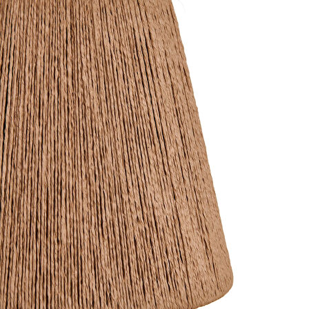 Light Glow Seramik Abajur - Beyaz / Krem - 40x40x25 cm