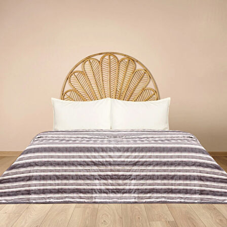Soft Londra Çift Kişilik Yatak Örtüsü - Antrasit - 200x230 cm
