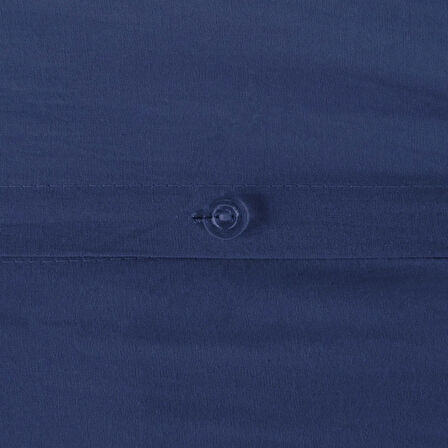 Soft Oxford Yastıklı Çift Kişilik Nevresim Takımı - Lacivert