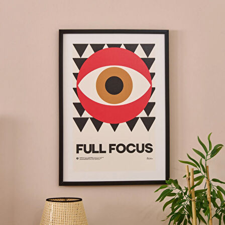 Deco Full Focus Tablo - Kırmızı / Siyah - 50x70 cm