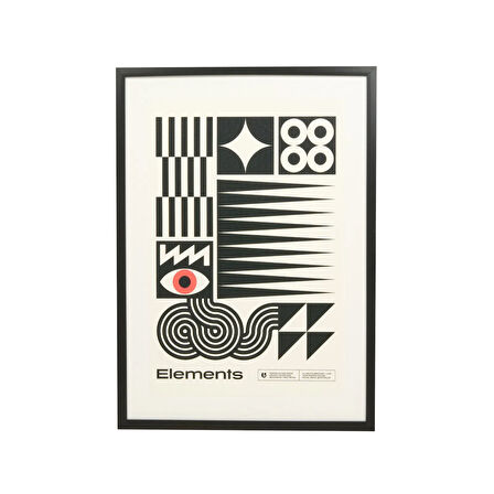 Deco Elements Tablo - Siyah / Beyaz - 50x70 cm