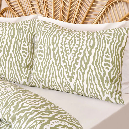 Soft Verda Çift Kişilik Nevresim Takımı - Yeşil