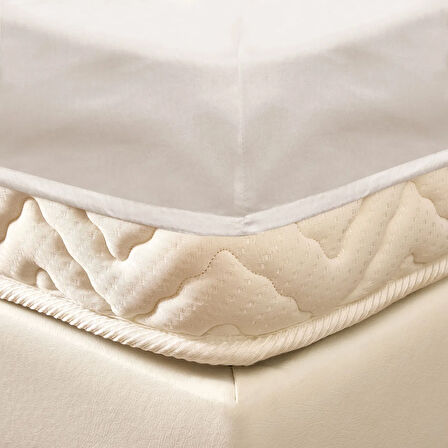 Soft Çift Kişilik Lastikli Çarşaf - Beyaz - 160x200 cm