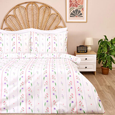 Soft Loretta Tek Kişilik Nevresim Takımı - Renkli