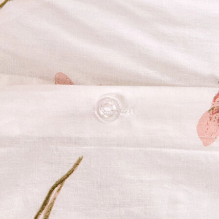 Soft Ganye Tek Kişilik Nevresim Takımı - Ekru / Yeşil