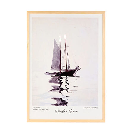 Deco Ship Tablo - Renkli - 50x70 cm