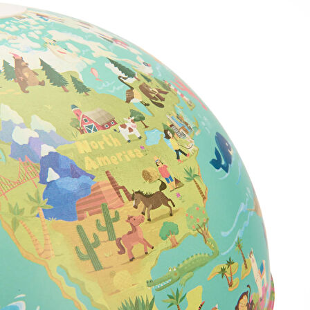 My Wild World Globe Abajur - Renkli - 26 cm