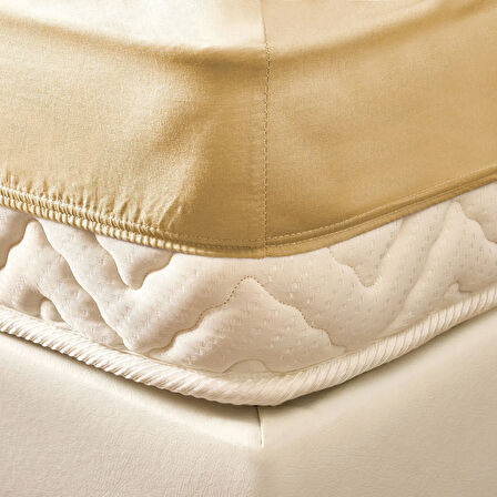 Soft King Size Lastikli Çarşaf - Açık Bej - 180x200 cm