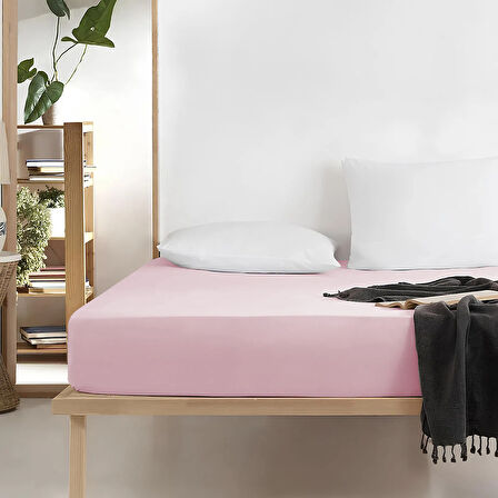 Soft Tek Kişilik Lastikli Çarşaf - Pembe - 120x200 cm