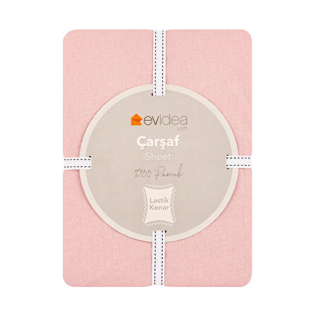 Soft Tek Kişilik Lastikli Çarşaf - Pembe - 120x200 cm