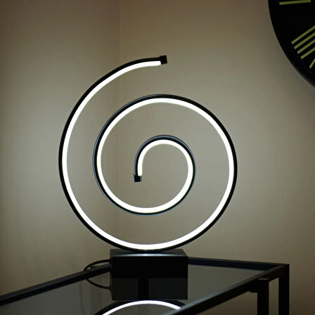 Light Salyangoz Led Abajur - Siyah - 43 cm