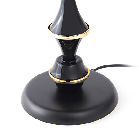 Light Berlin Metal Abajur - Siyah - 43x25x25 cm