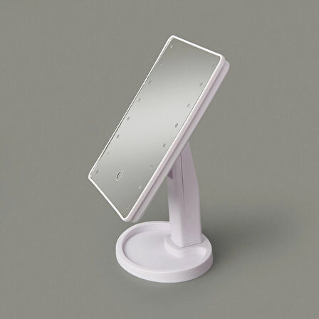 Ledli Masa Üstü Makyaj Aynası - Asorti - 27x17 cm