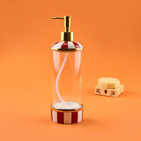 Maura Rossa Tekli Cam Sabunluk - Renkli / Sarı - 540 ml