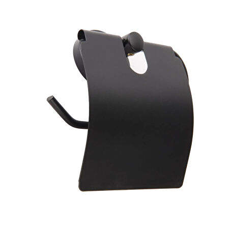 Lüx Geniş Kapaklı Kağıtlık - Siyah - 13x5x12,3 cm