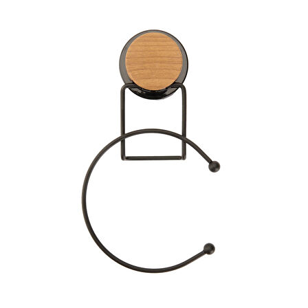 Yuvarlak Havluluk - Siyah - 25,5 cm