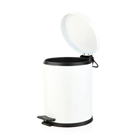 Bath Pedallı Çöp Kovası - Beyaz - 5 lt