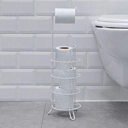 Yedekli Tuvalet Kağıtlığı - Beyaz