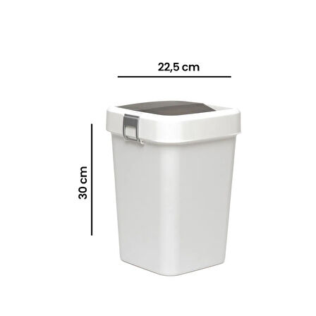 Comfort Dust Bin Beyaz Çöp Kovası - 8 lt