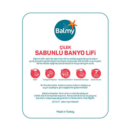 Çilek Sabunlu Banyo Lifi