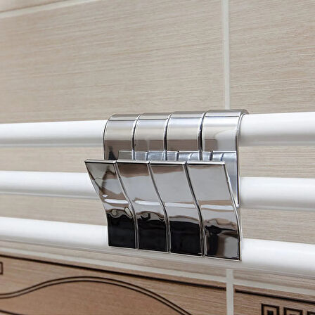 4'lü Pratik Banyo Askısı - Gri