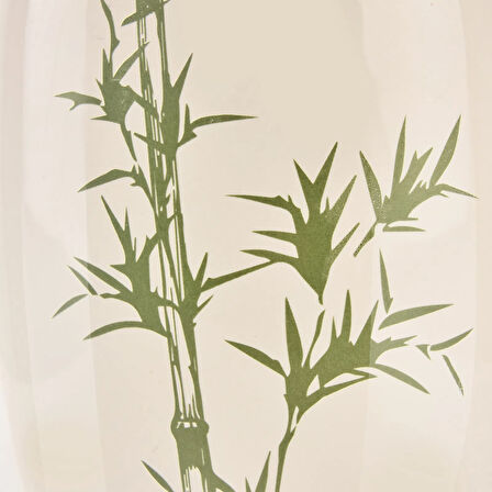 Deco Blad Vazo - Beyaz / Yeşil - 12x29 cm