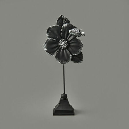 Deco Fiore Dekor - Siyah / Gümüş - 32 cm