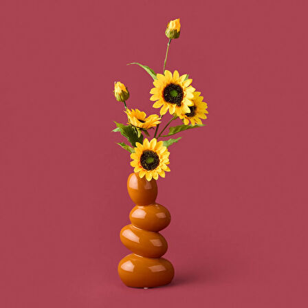 Deco Earthy Hues Vazo - Turuncu - 24 cm