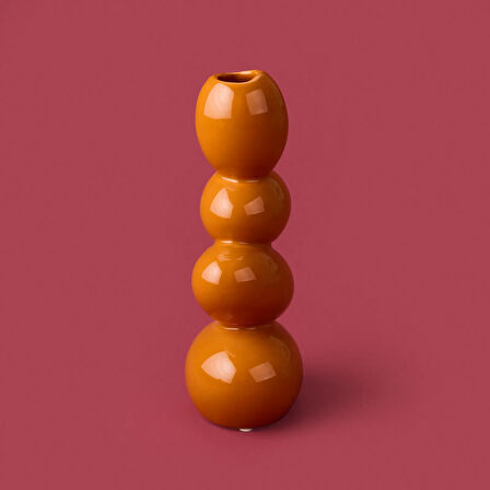 Deco Earthy Hues Vazo - Turuncu - 24 cm