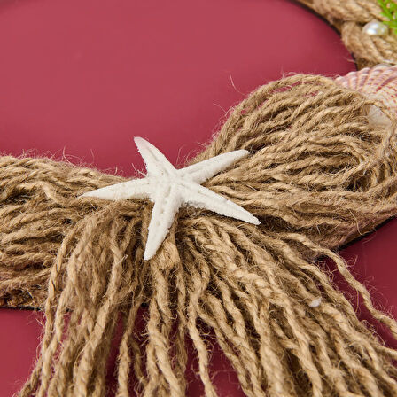 Dekoratif Welcome Starfish Kapı Süsü - Renkli - 30 cm